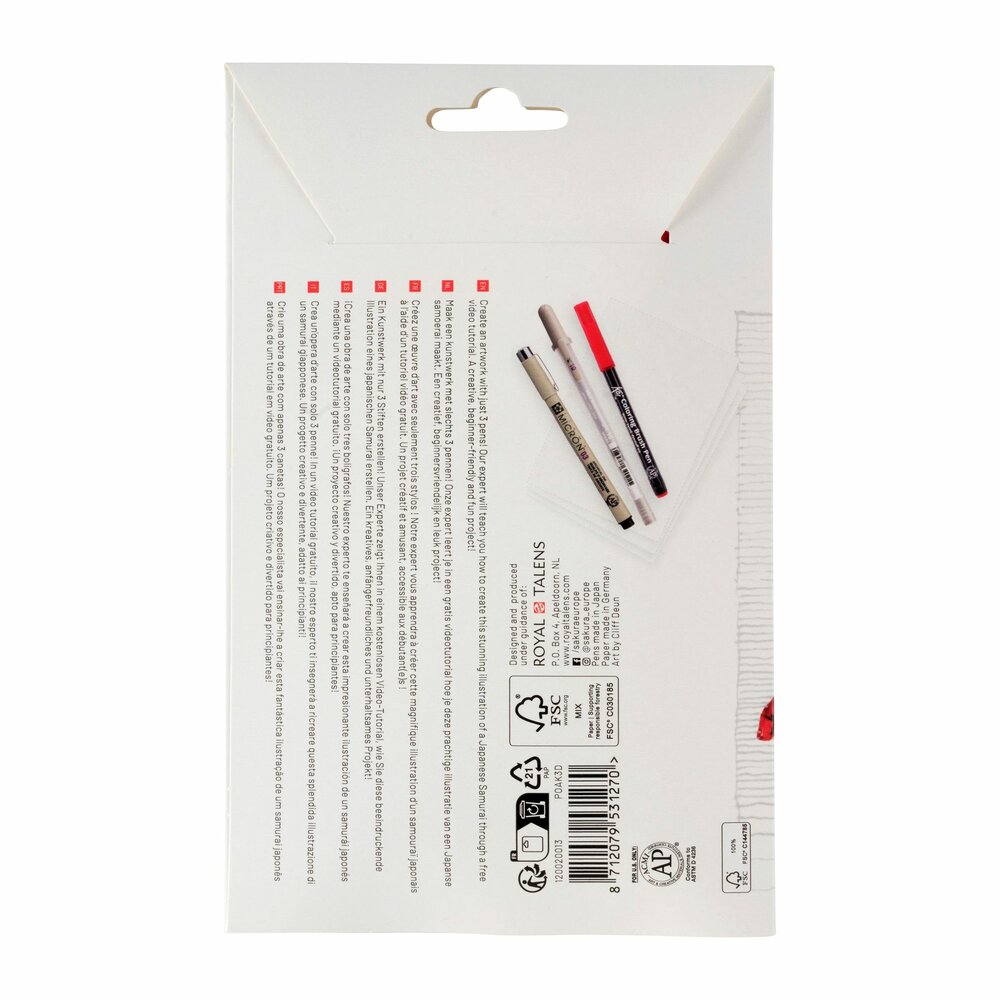 Cadeau set Sakura Creative Kit Samurai Achterkant set
