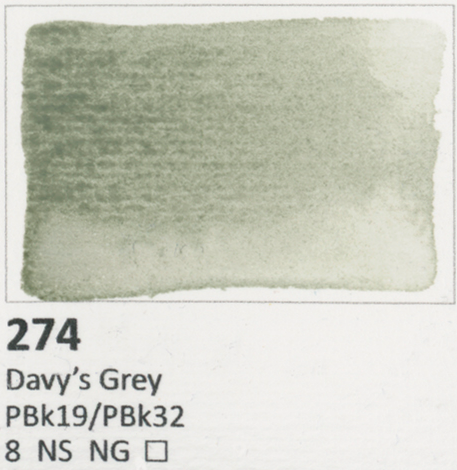 Davy's Grey PBk19/PBk32 Aquarius Heel napje Aquarelverf van Roman Szmal Kleur 274