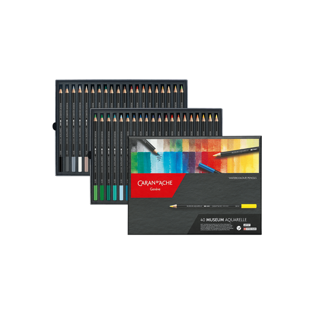Set met 40 kleuren Caran d'Ache Museum Aquarelpotlood / Pencil Set 340