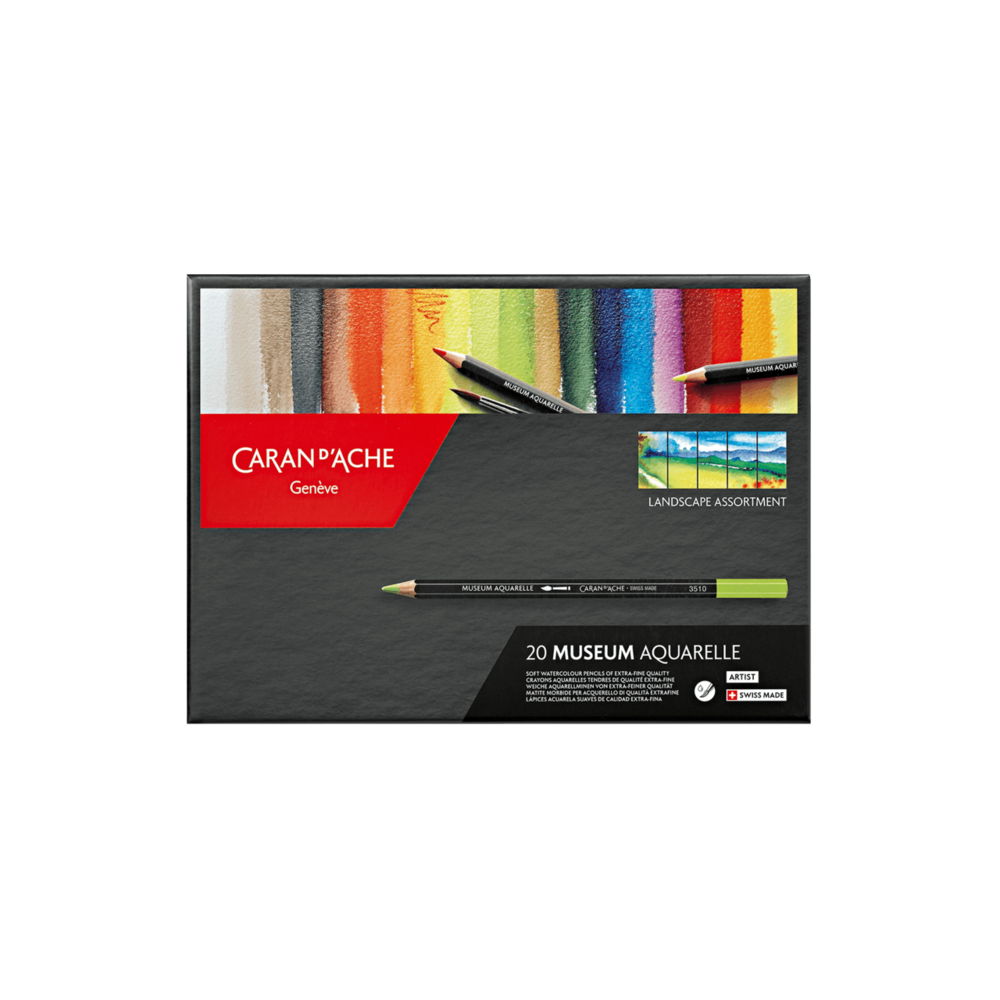 Set met 20 landschapskleuren Caran d'Ache Museum Aquarelpotlood / Pencil Set 420