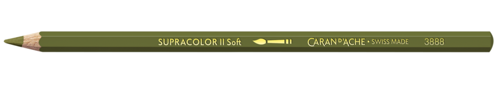 Olijf Donker / Dark Olive Caran d'Ache Supracolor Aquarelpotlood / pencil Kleur 249