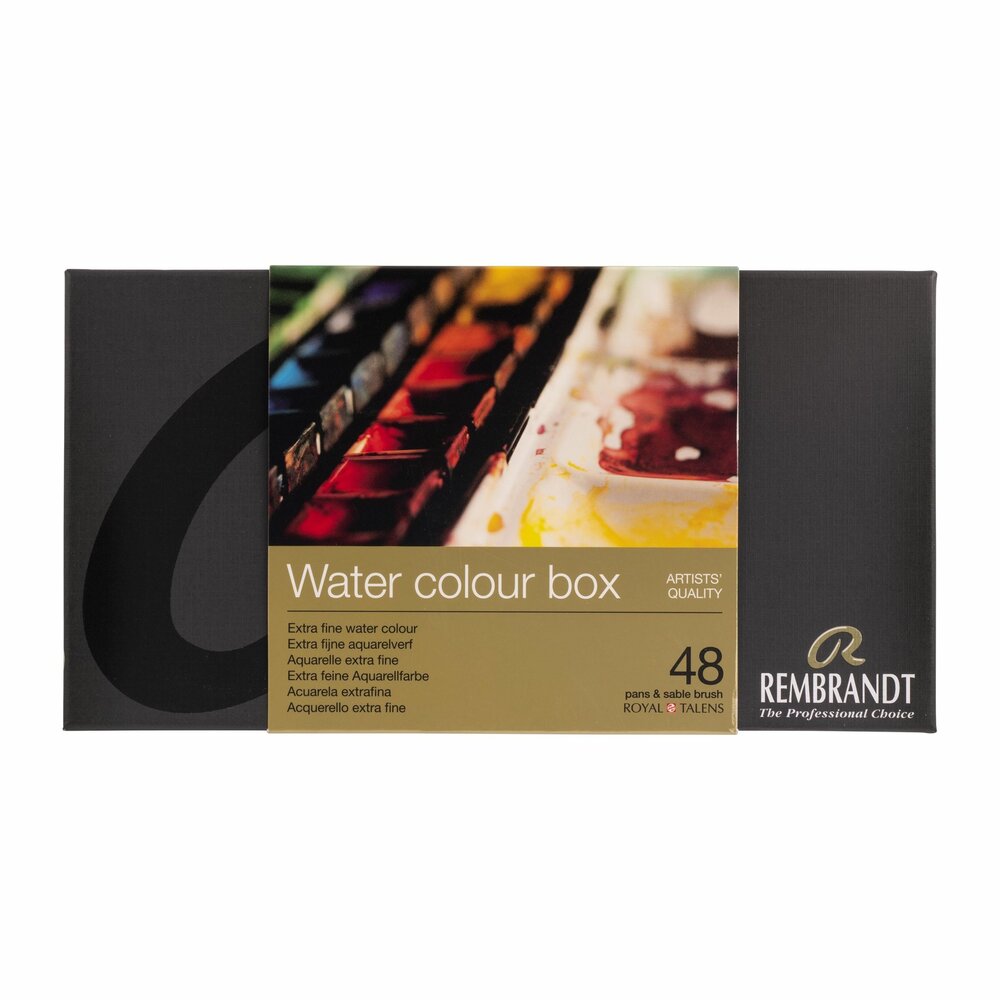 48 napjes + penseel metalen set Rembrandt Professionele Aquarelverf