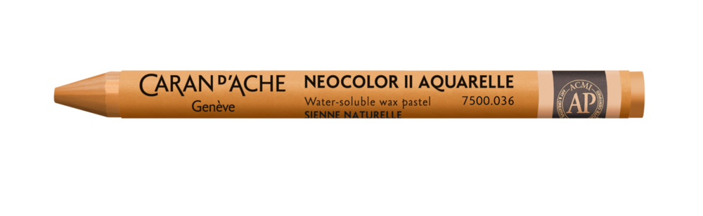 Sienna Naturel / Natural Sienna Caran d'Ache Neocolor II Watervermengbaar Wax Pastels Kleur 036