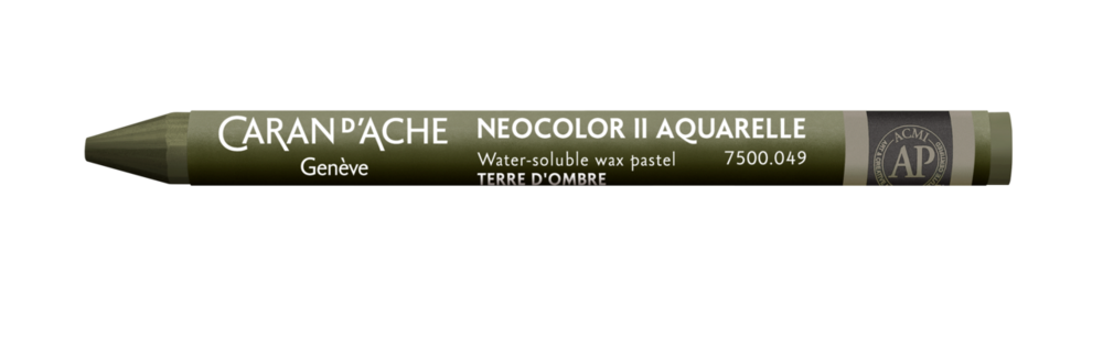 Omber / Umber Caran d'Ache Neocolor II Watervermengbaar Wax Pastels Kleur 049