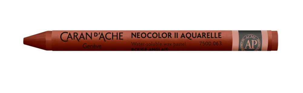 Engelsrood / English Red Caran d'Ache Neocolor II Watervermengbaar Wax Pastels Kleur 063