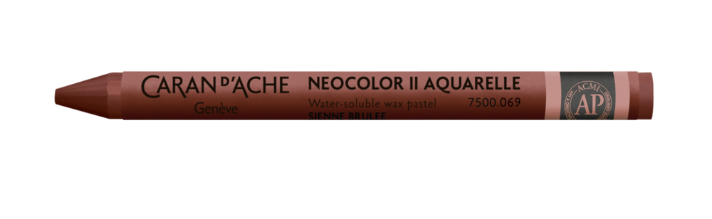 Sienna Gebrand / Burnt Sienna Caran d'Ache Neocolor II Watervermengbaar Wax Pastels Kleur 069