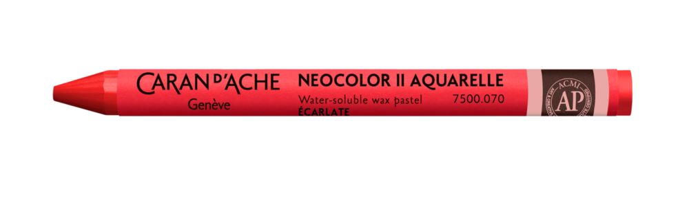 Scharlaken / Scarlet Caran d'Ache Neocolor II Watervermengbaar Wax Pastels Kleur 070