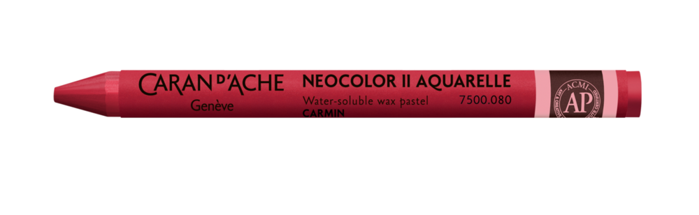 Karmijn / Carmine Caran d'Ache Neocolor II Watervermengbaar Wax Pastels Kleur 080