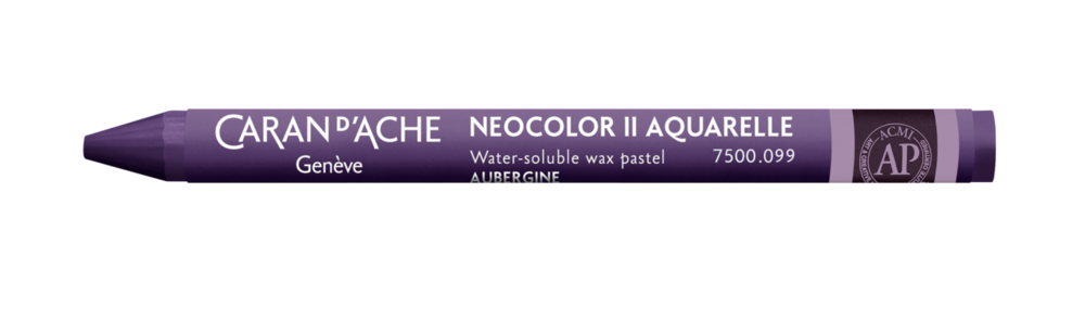 Aubergine / Aubergine Caran d'Ache Neocolor II Watervermengbaar Wax Pastels Kleur 099
