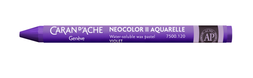 Violet / Violet Caran d'Ache Neocolor II Watervermengbaar Wax Pastels Kleur 120