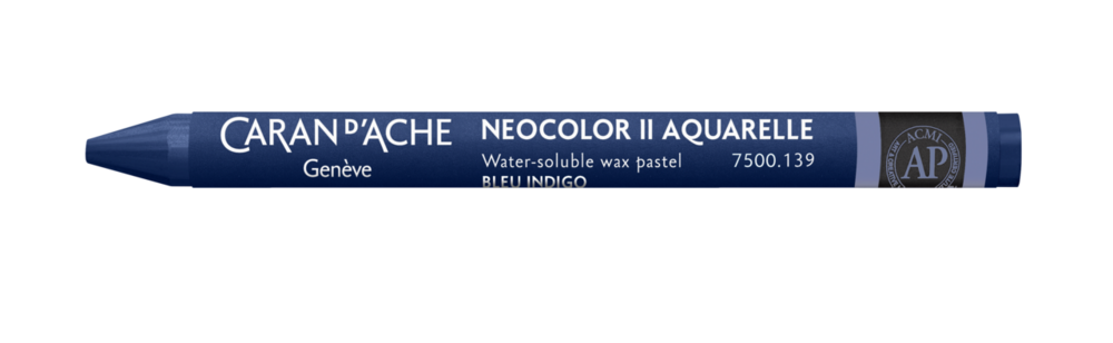 Indigoblauw / Indigo Blue Caran d'Ache Neocolor II Watervermengbaar Wax Pastels Kleur 139