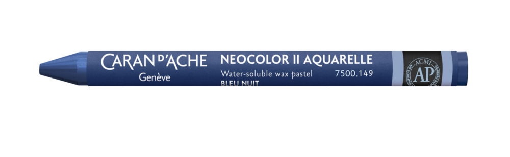 Nachtblauw / Night Blue Caran d'Ache Neocolor II Watervermengbaar Wax Pastels Kleur 149