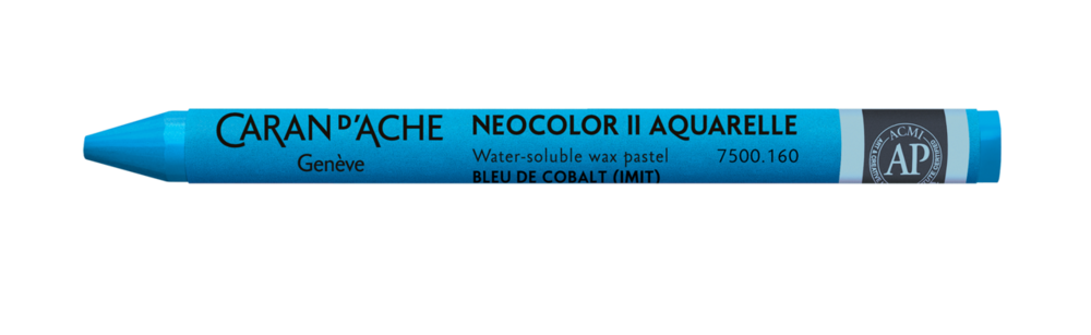Kobaltblauw / Cobalt Blue Caran d'Ache Neocolor II Watervermengbaar Wax Pastels Kleur 160