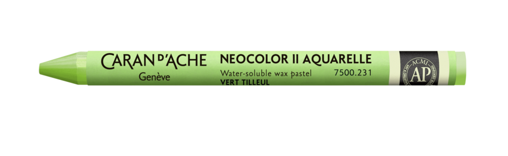 Lindegroen / Lime Green Caran d'Ache Neocolor II Watervermengbaar Wax Pastels Kleur 231