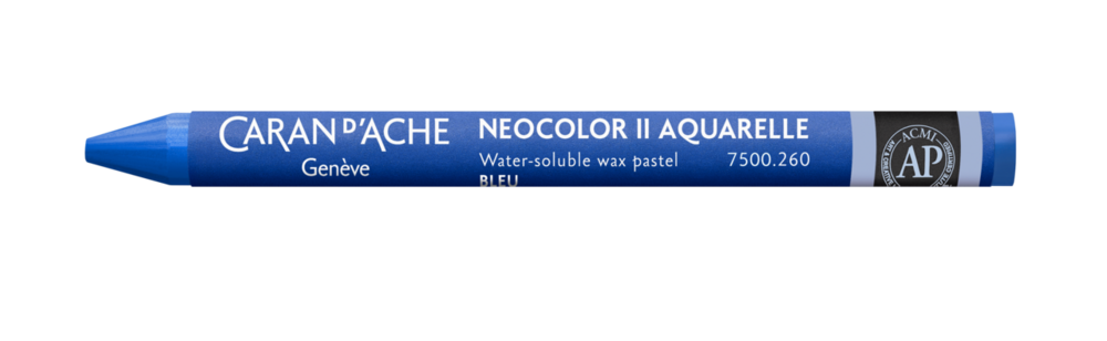 Blauw / Blue Caran d'Ache Neocolor II Watervermengbaar Wax Pastels Kleur 260