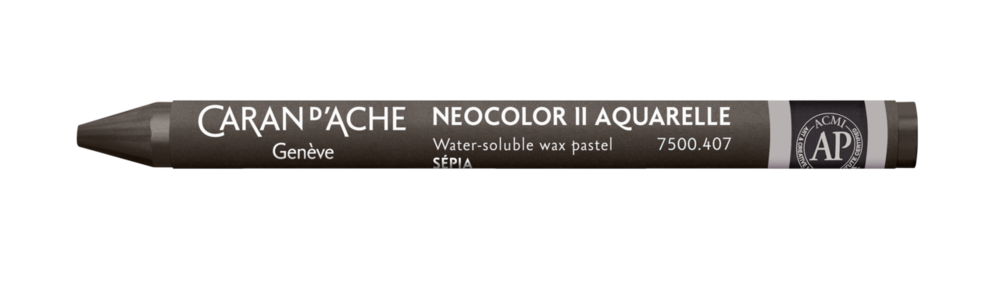 Sepia / Sepia Caran d'Ache Neocolor II Watervermengbaar Wax Pastels Kleur 407