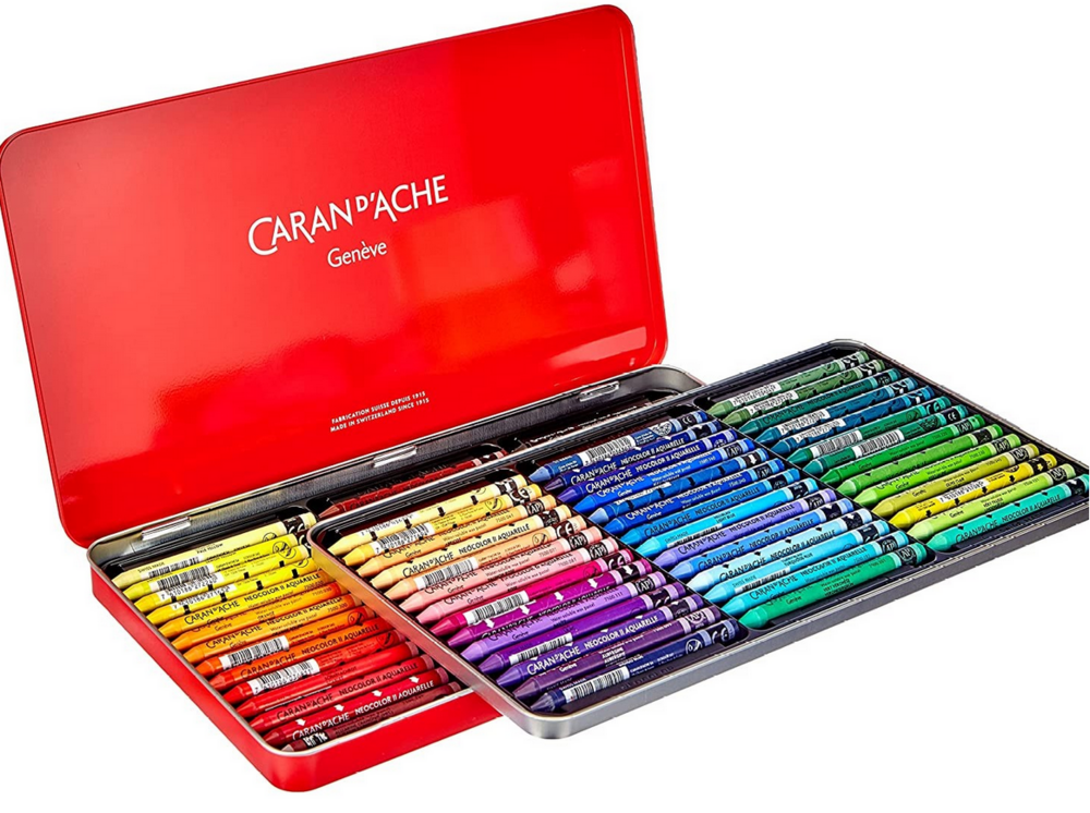Set met 84 kleuren / Set of 84 Colors Caran d'Ache Neocolor II Watervermengbaar Wax Pastels Set 384