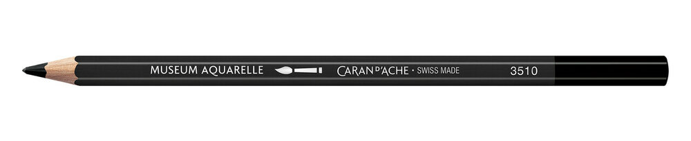 Ivoor Zwart / Ivory Black Caran d'Ache Museum Aquarelpotlood / Pencil Kleur 496