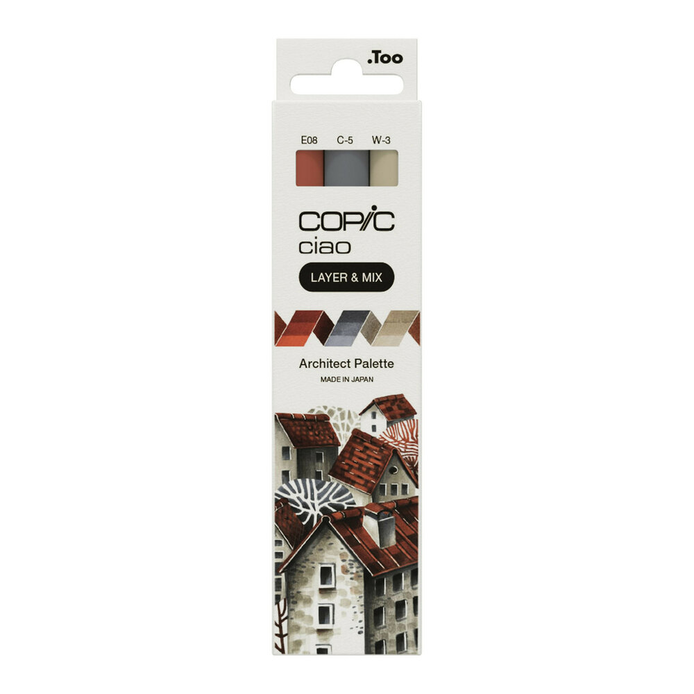 3 x Layer &amp; Mix Architext Palet Copic Ciao alchohol inkt markers Set 304