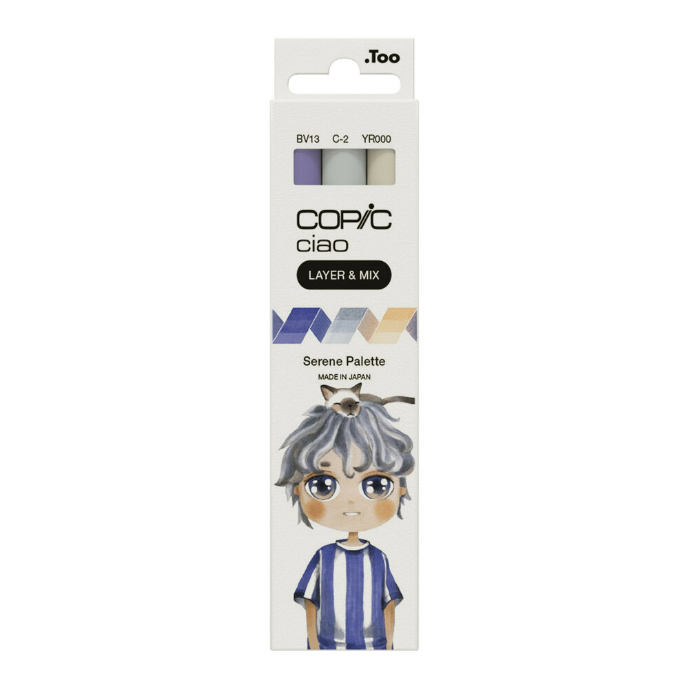 3 x Layer &amp; Mix Serene Palet Copic Ciao alchohol inkt markers Set 310
