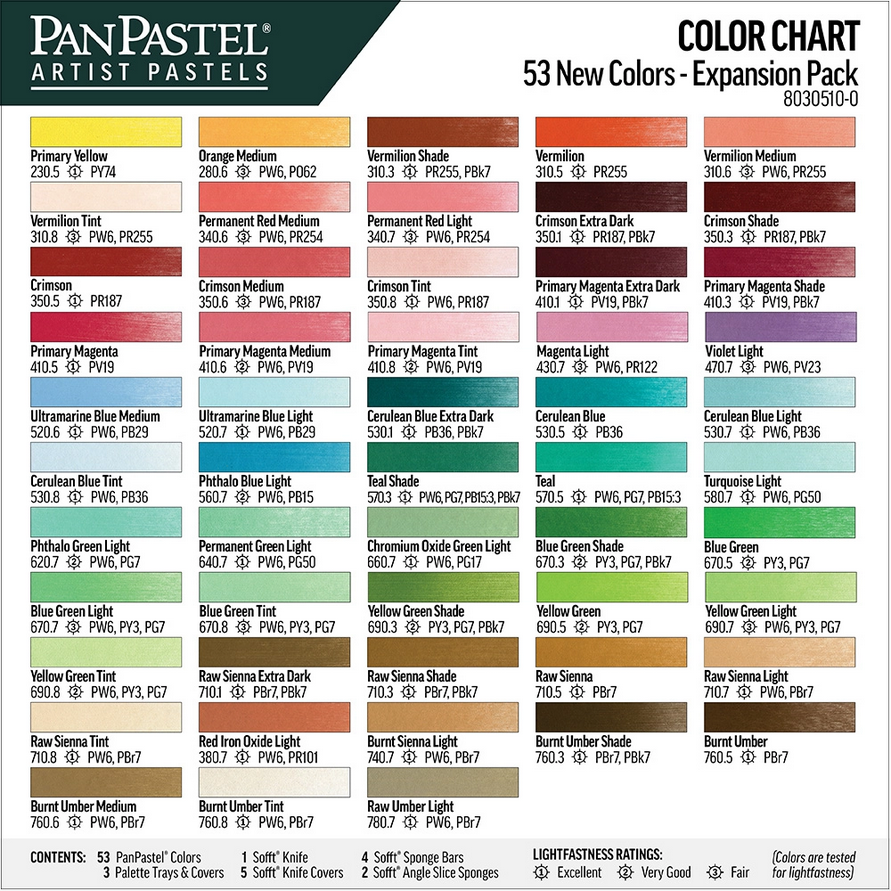 2025 PanPastel set 53 nieuwe kleuren van PanPastel