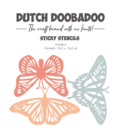 Zelfklevend stencil Dutch Doobadoo A6 Butterfly (Vlinder) &ndash; herbruikbaar sjabloon voor creatieve toepassingen