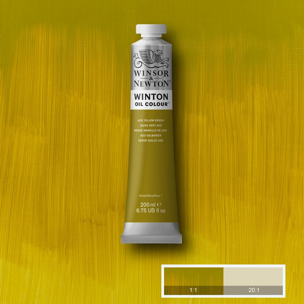 Azo Yellow Green Winton Olieverf van Winsor &amp; Newton 200 ML Kleur 280