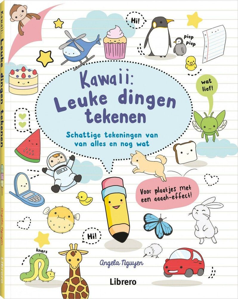 Cover van Kawaii: Leuke dingen tekenen door Angela Nguyen &ndash; leer stap voor stap kawaii tekenen