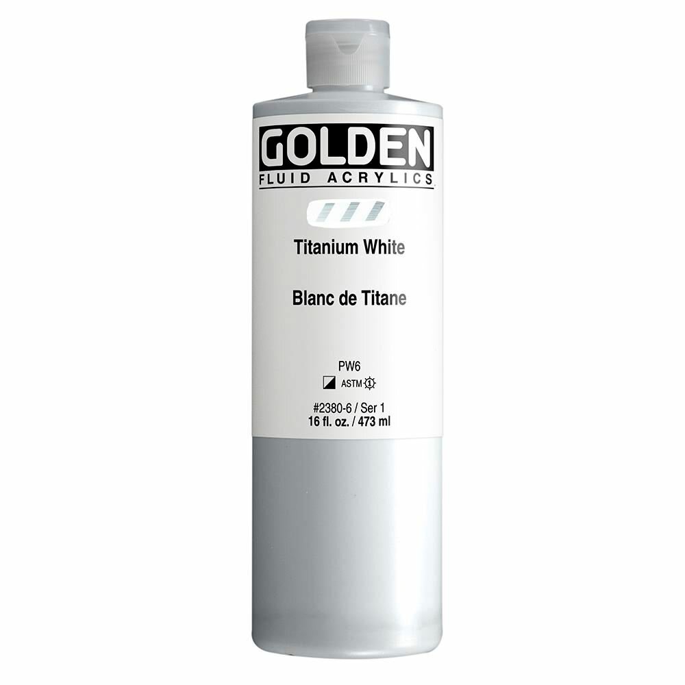 Titaanwit Golden Fluid Acrylverf Flacon 473 ML Serie 1 Kleur 2380