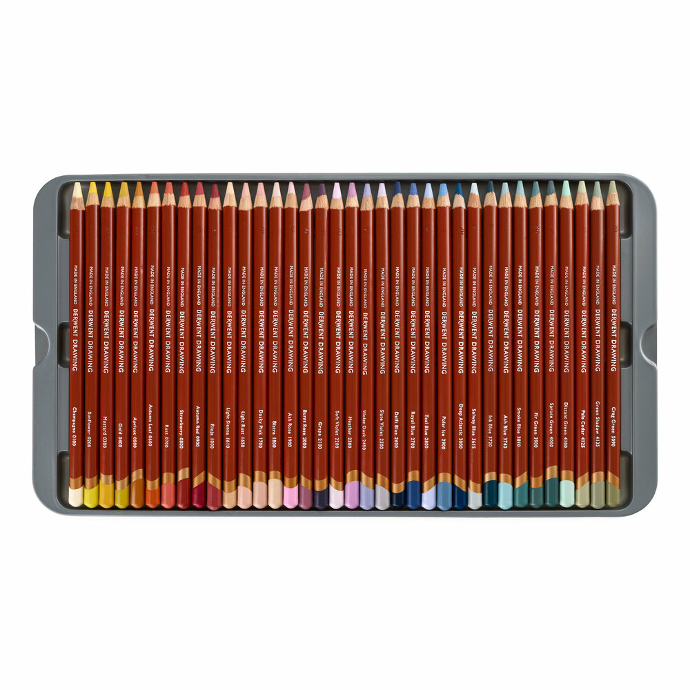 Derwent Drawing potloden set 72 kleuren &ndash; tweede tray met kleurassortiment