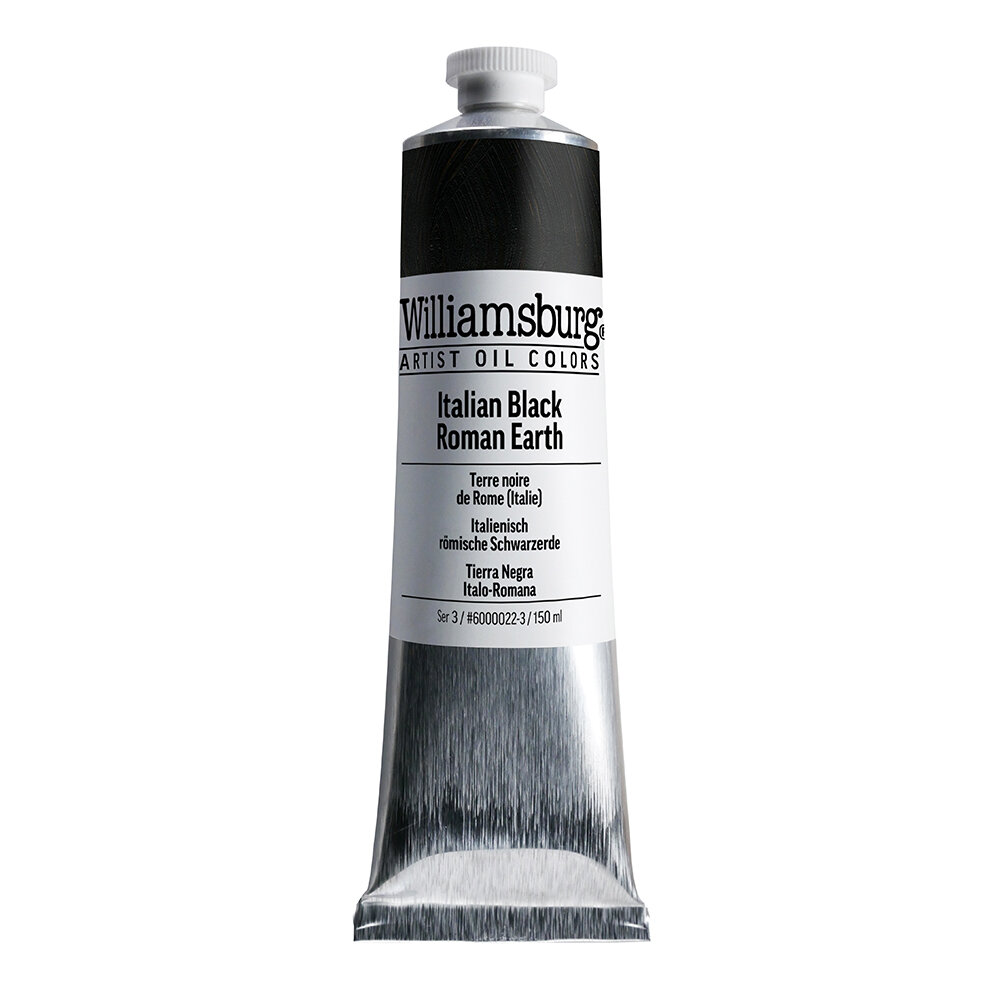 Italian Black Roman Earth / Italiaans Zwarte Romaanse Aarde (S3) Williamsburg Olieverf 150 ML Kleur 0022