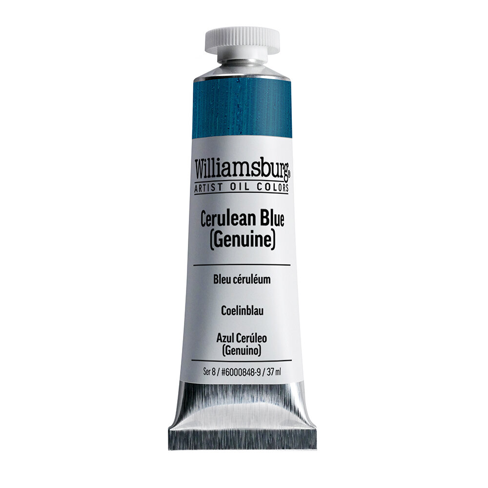 True Cerulean Blue / Echt Ceruleumblauw (S8) Williamsburg Olieverf 37 ML Kleur 0848