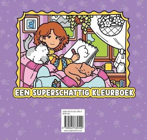Achterkant Cute &amp; Cosy: Hartsvriendinnen kleurboek met 30 schattige illustraties over vriendschap