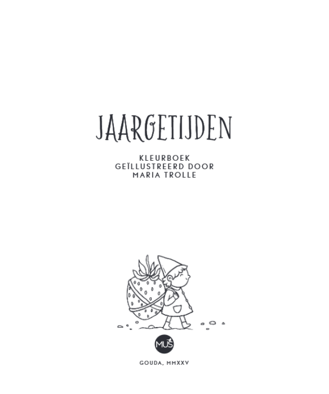 Gedetailleerde kleurplaten uit het Jaargetijden kleurboek, waaronder een sprookjesachtig tafereel met gigantische paddenstoelen