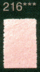 Een rechthoekig lichtroze ingekleurd vlak dat de tint Licht Zirkoon Rood (216) van het Polychromos potlood toont, met daarboven