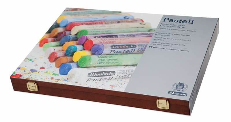 Schmincke Soft Pastels set met 60 Soft Pastels in een luxe houten kist