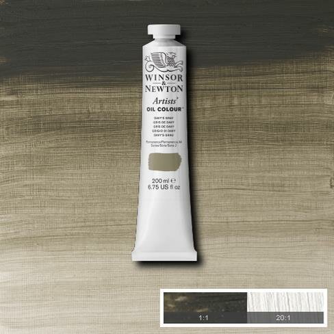 Davy's Gray Artists Oil Colour Winsor &amp; Newton 200 ML Kleur 217
