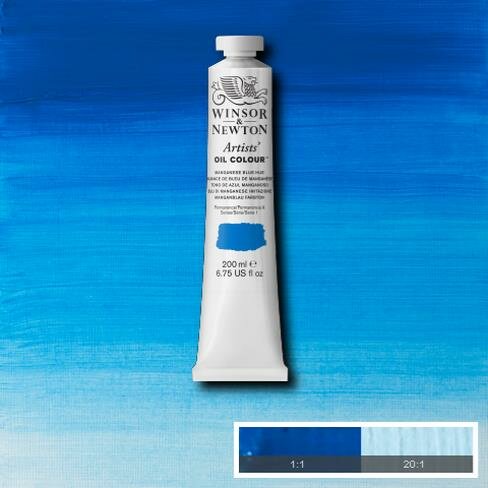 Manganese Blue Hue Artists Oil Colour Winsor &amp; Newton 200 ML Kleur 379