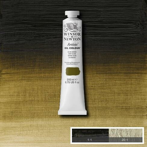 Olive Green Artists Oil Colour Winsor &amp; Newton 200 ML Kleur 447