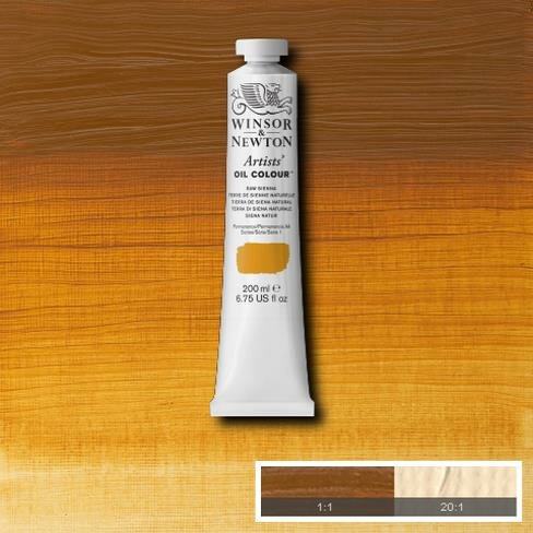 Raw Sienna Artists Oil Colour Winsor &amp; Newton 200 ML Kleur 552