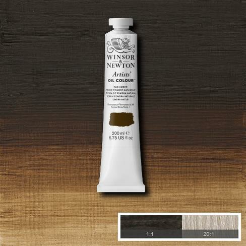 Raw Umber Artists Oil Colour Winsor &amp; Newton 200 ML Kleur 554