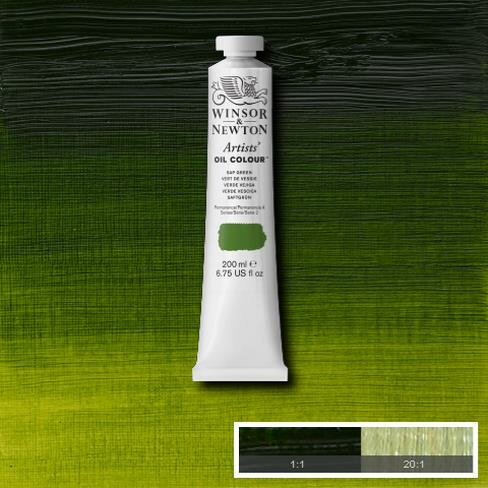 Sap Green Artists Oil Colour Winsor &amp; Newton 200 ML Kleur 599