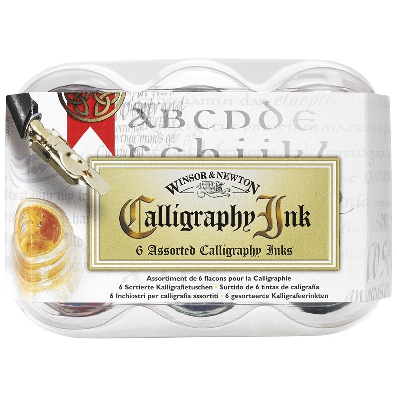 Basis set 6 x 30 ML Calligraphy Ink van Winsor &amp; Newton