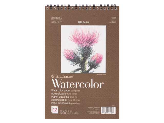 Strathmore 400 Aquarelblok 12 vellen 300 gram 17,8 x 25,4 cm