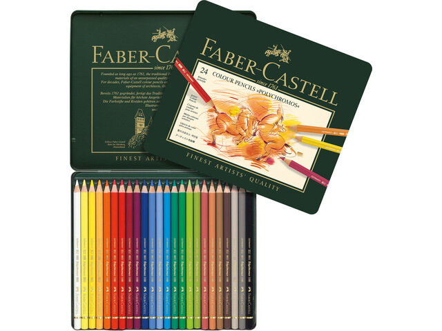 Polychromos Etui met 24 Kleurpotloden Faber-Castell