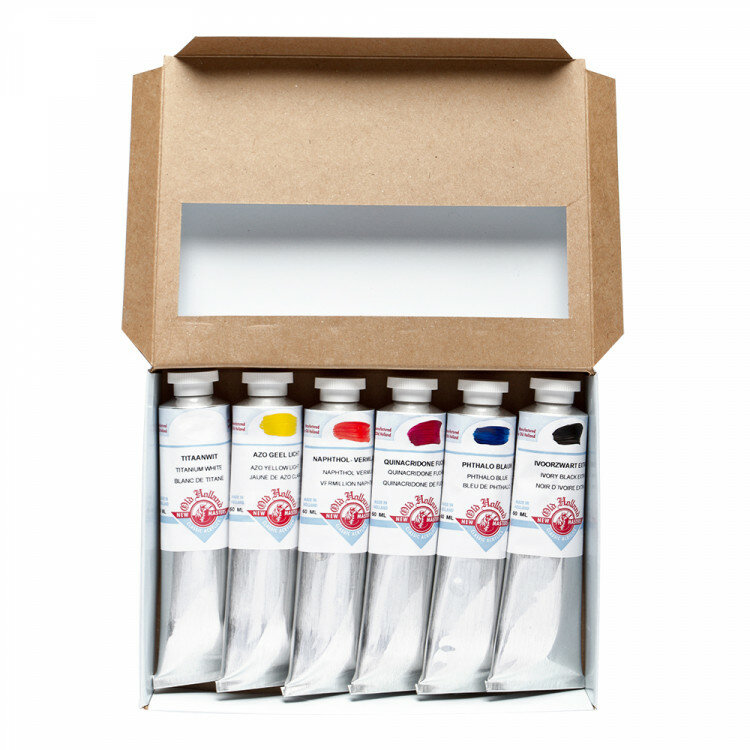 6 x 60 ml introductie set New Masters Old Holland Classic Acrylics / Acrylverf