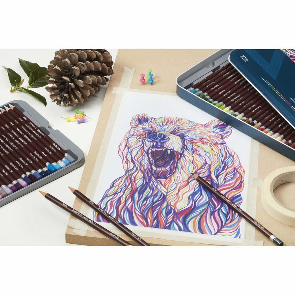 Derwent Coloursoft Set 36 kleurpotloden in metalen etui