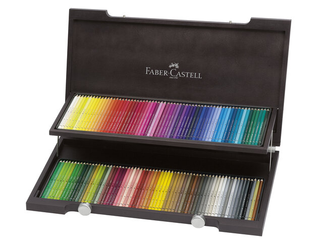 Albrecht D&uuml;rer Houten koffer met 120 Aquarelpotloden Faber-Castell