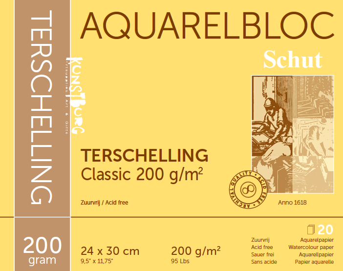 Terschelling Aquarel Classic (Zuurvrij) 20 vellen 200 grams 24 x 30 cm