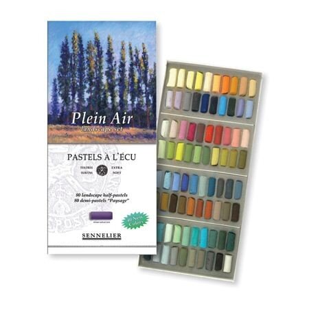 Plein Air Selectie set 80 x halve pastel Extra soft pastels / Pastel &agrave; l'ecu Sennelier Set 235